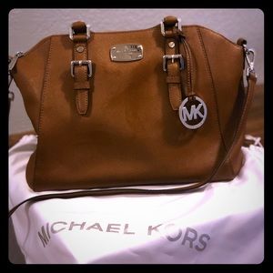 Michael Kors Dark Brown Top Zip Tote